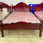 Queen Sarah Bed Rosewood Polish (Mattress Sold Separately)