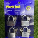 World Ball 4pcs 60mm  Padlock