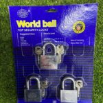 World Ball 3pcs 50mm  Padlock