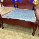 Regular Flower Bed Rosewood Polish (Mattress Sold Separately)