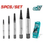 Total 5pcs Screw Extractor Set