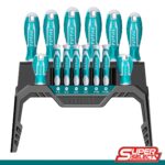 TOTAL 14pcs Screwdriver and Precision Screwdriver Set