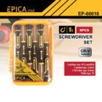EPICA STAR (EP60018) 6 PCS CR-V SCREWDRIVER SET PRECISION NOZZLE