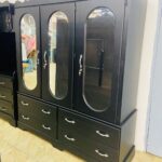 3 Door Wardrobe Dark Oak Flat