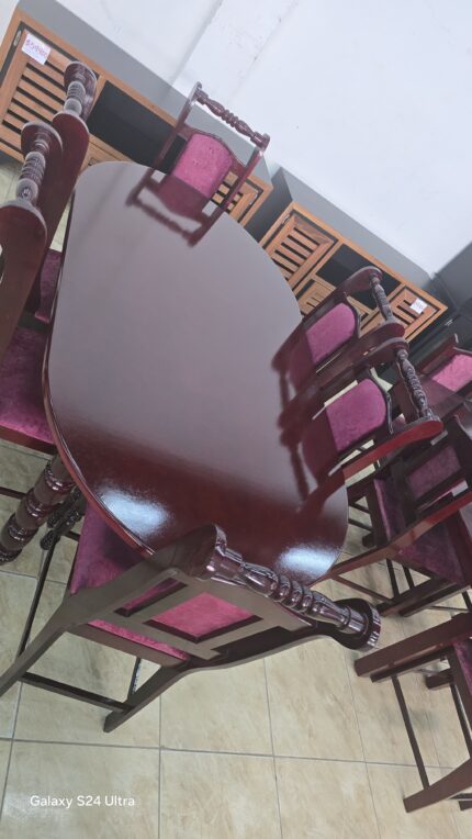 7pc Spindle Dinette Rosewood Polish