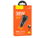 Hoco Z52 38W PD+QC Crystal Mini Car Charger Set