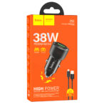 Hoco Z52 38W PD+QC Crystal Mini Car Charger Set