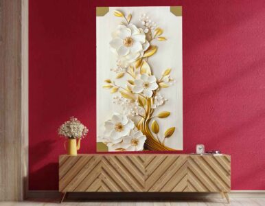 3D floral wall art panel - Image 6