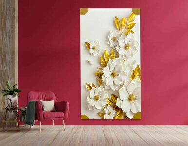 3D floral wall art panel - Image 9