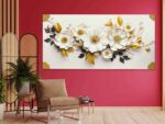 3D floral wall art panel - Image 3