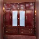 4 Door Wardrobe (Rosewood Polish)