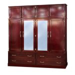 4 Door Wardrobe (Rosewood Polish) - Image 2