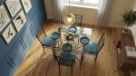 5pcs Glass Square Dinette Set - Image 2