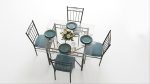 5pcs Glass Square Dinette Set