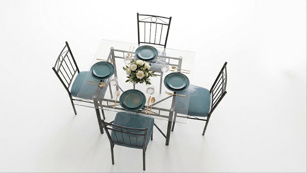 GT (2) 5pcs Glass Square Dinette Set - Image 1
