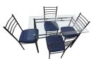 5pcs Glass Rectangel Dinette Set