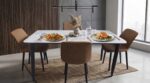 5PCS Granite Dinette Set (Brown) - Image 3