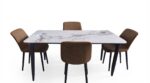 5PCS Granite Dinette Set (Brown)