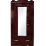 Single Door Wardrobe (Rosewood Polish)